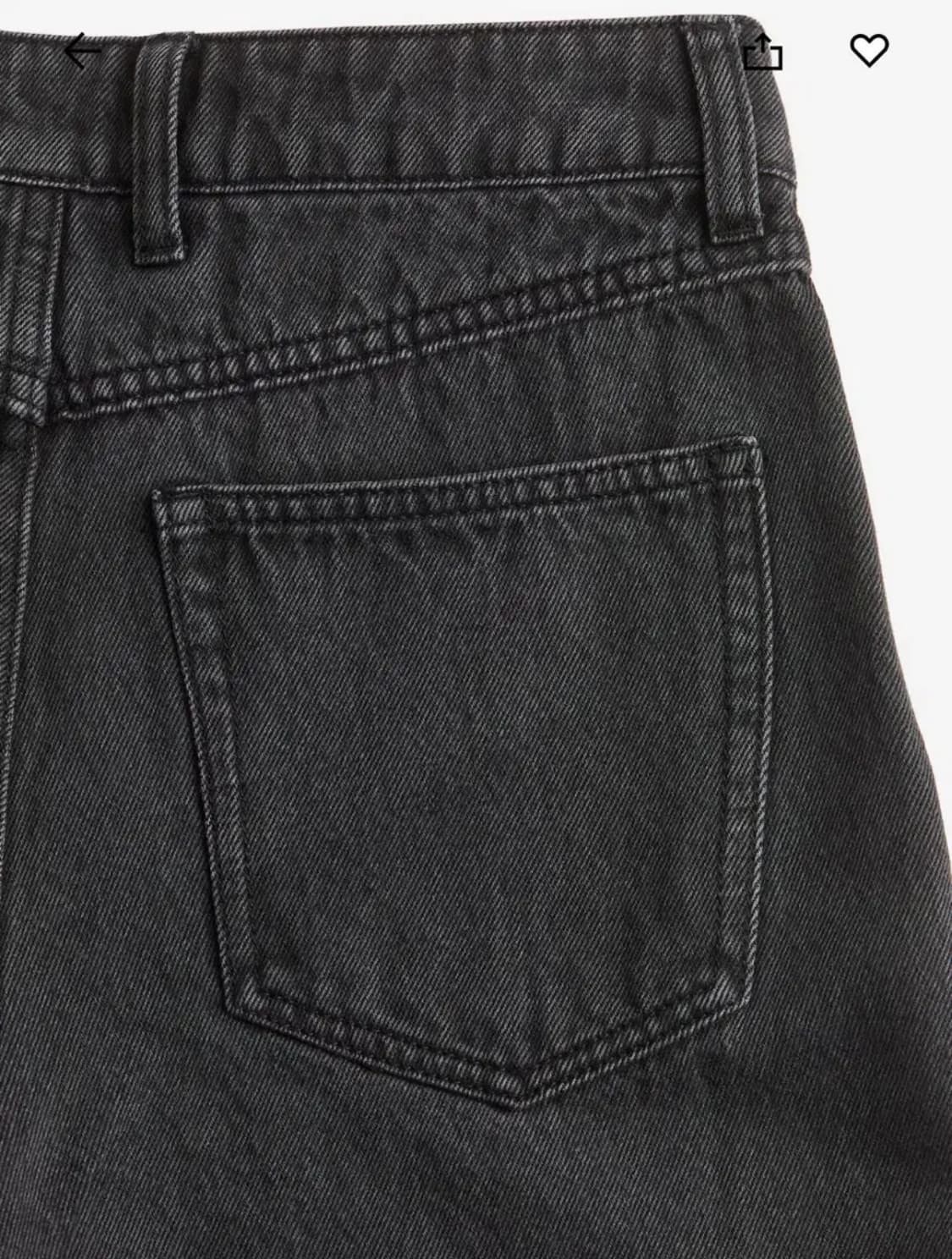 h&m 흑청 와이드 포켓 팬츠 34 상품이미지2
