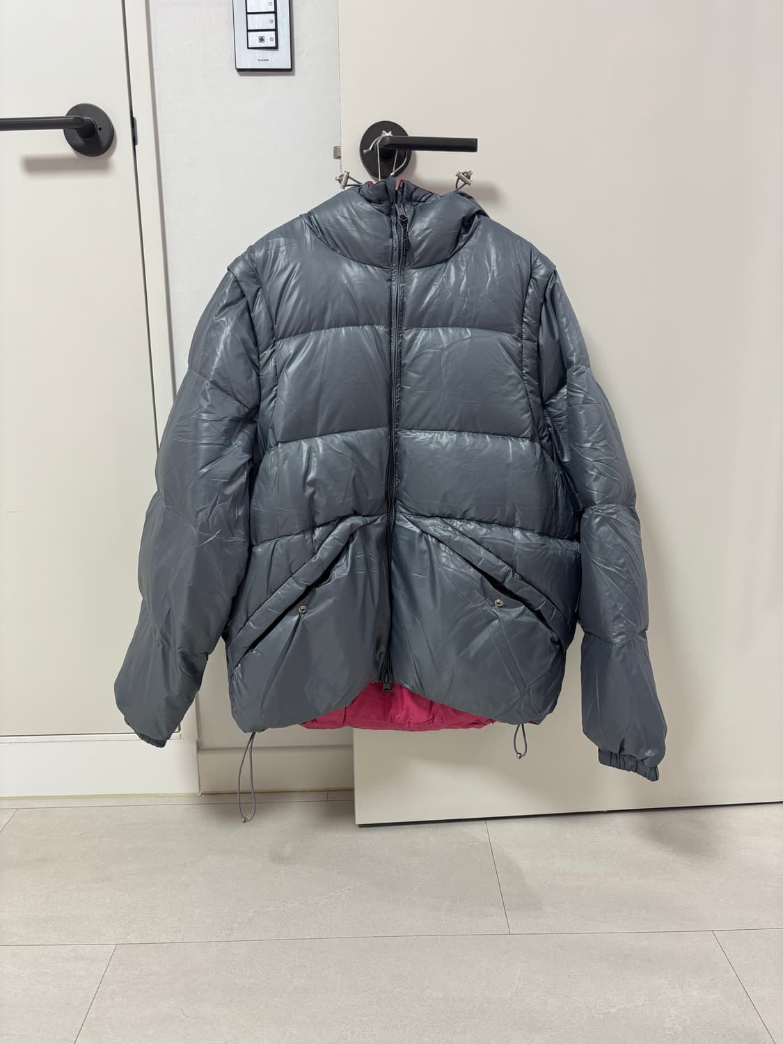 더바이닐하우스 REVERSIBLE PADDED JACKET GREY/M 상품이미지1