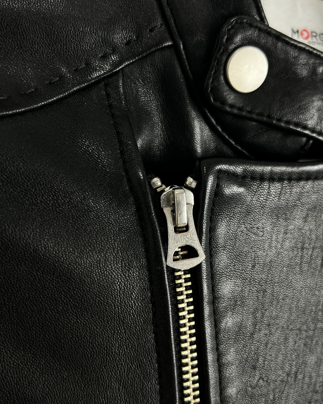 모르간 옴므 램스킨 비대칭 레더 자켓 상품이미지6