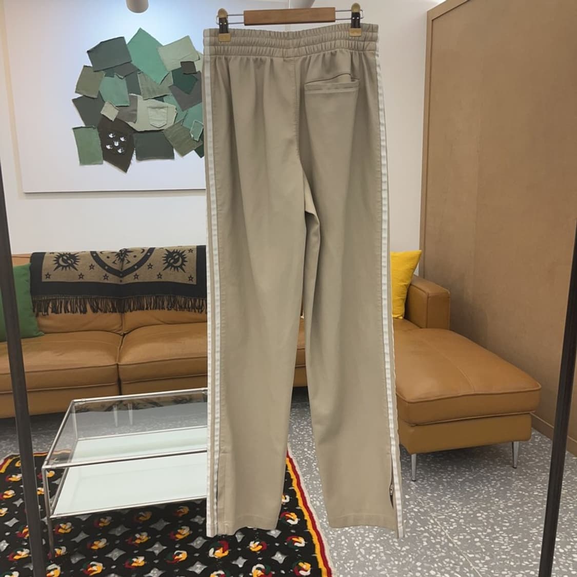 아디다스 레더 가죽 삼선 밴딩 바지 XS C06991 상품이미지4