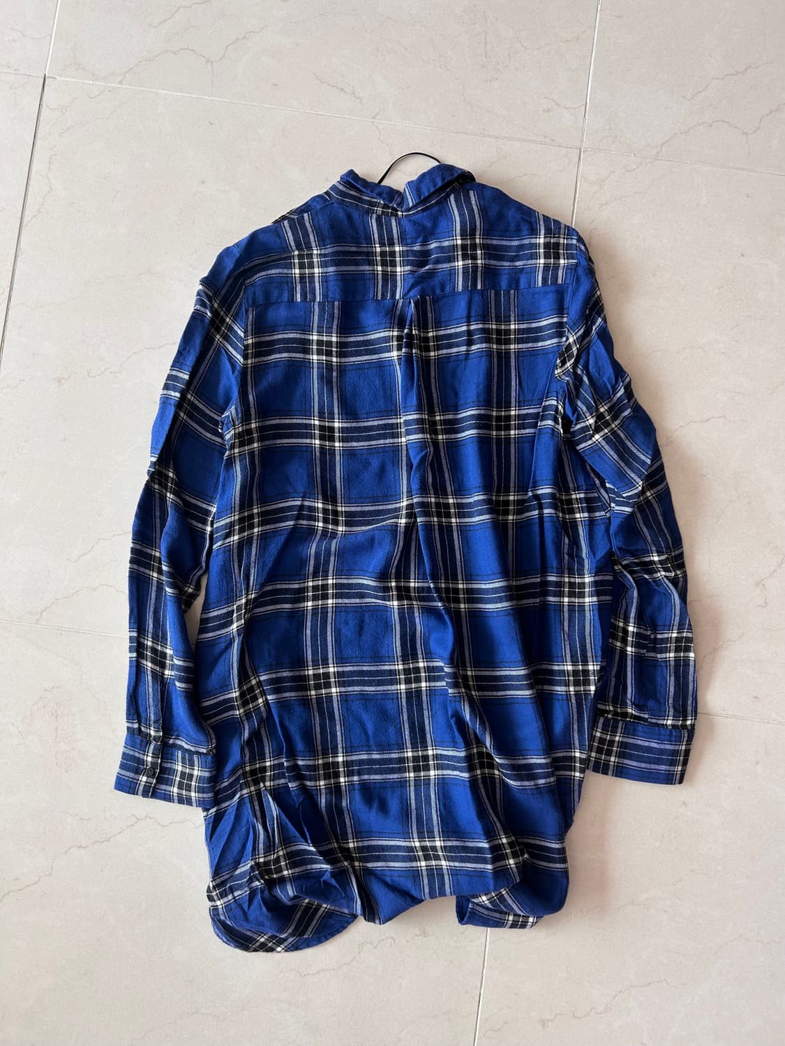 ZARA 자라 블루 체크 셔츠 드레스 상품이미지2