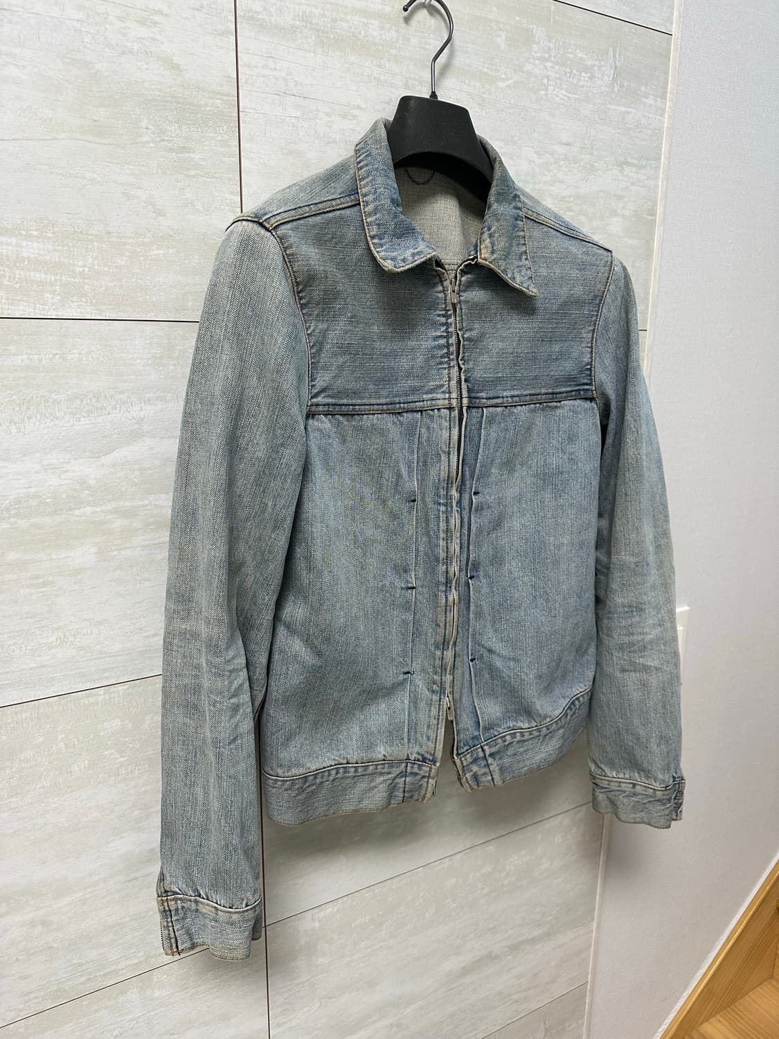 더 비르디안느 숏 청 데님 자켓 상품이미지2