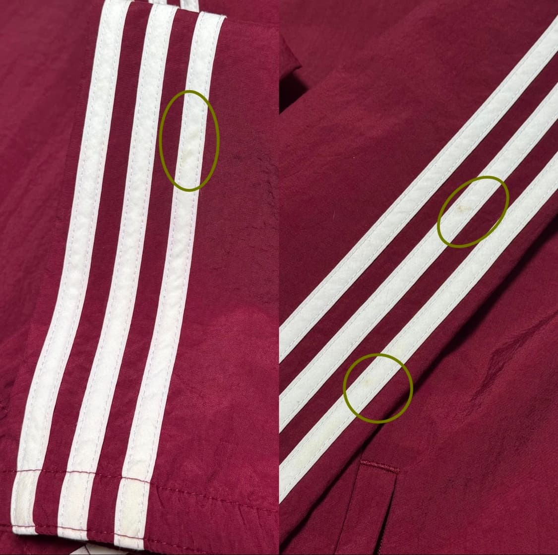 아디다스 딥레드 버건디 투웨이 바람막이 상품이미지6