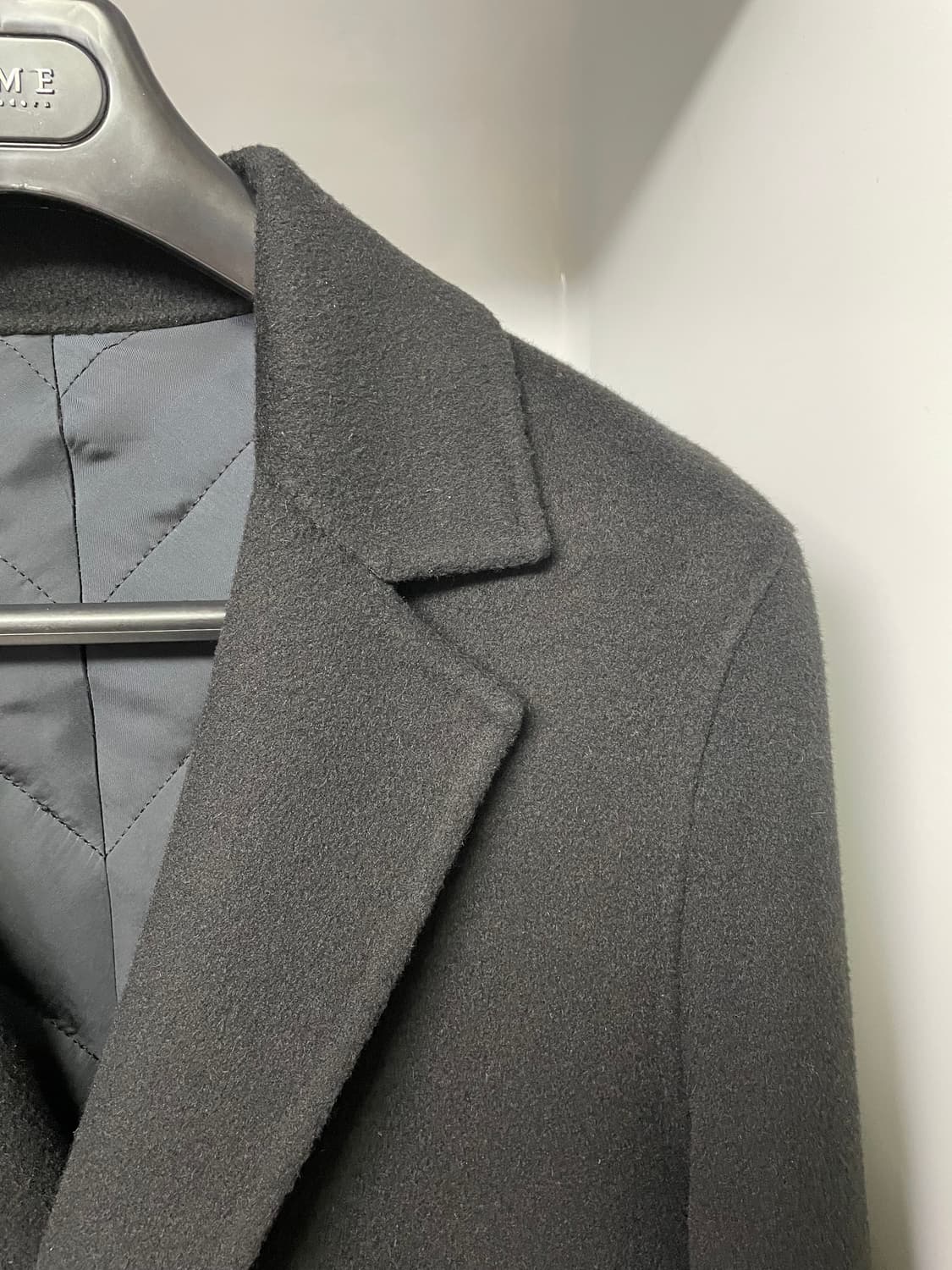 타임옴므 블랙 캐시미어 핸드메이드 더블 코트 95사이즈 상품이미지3