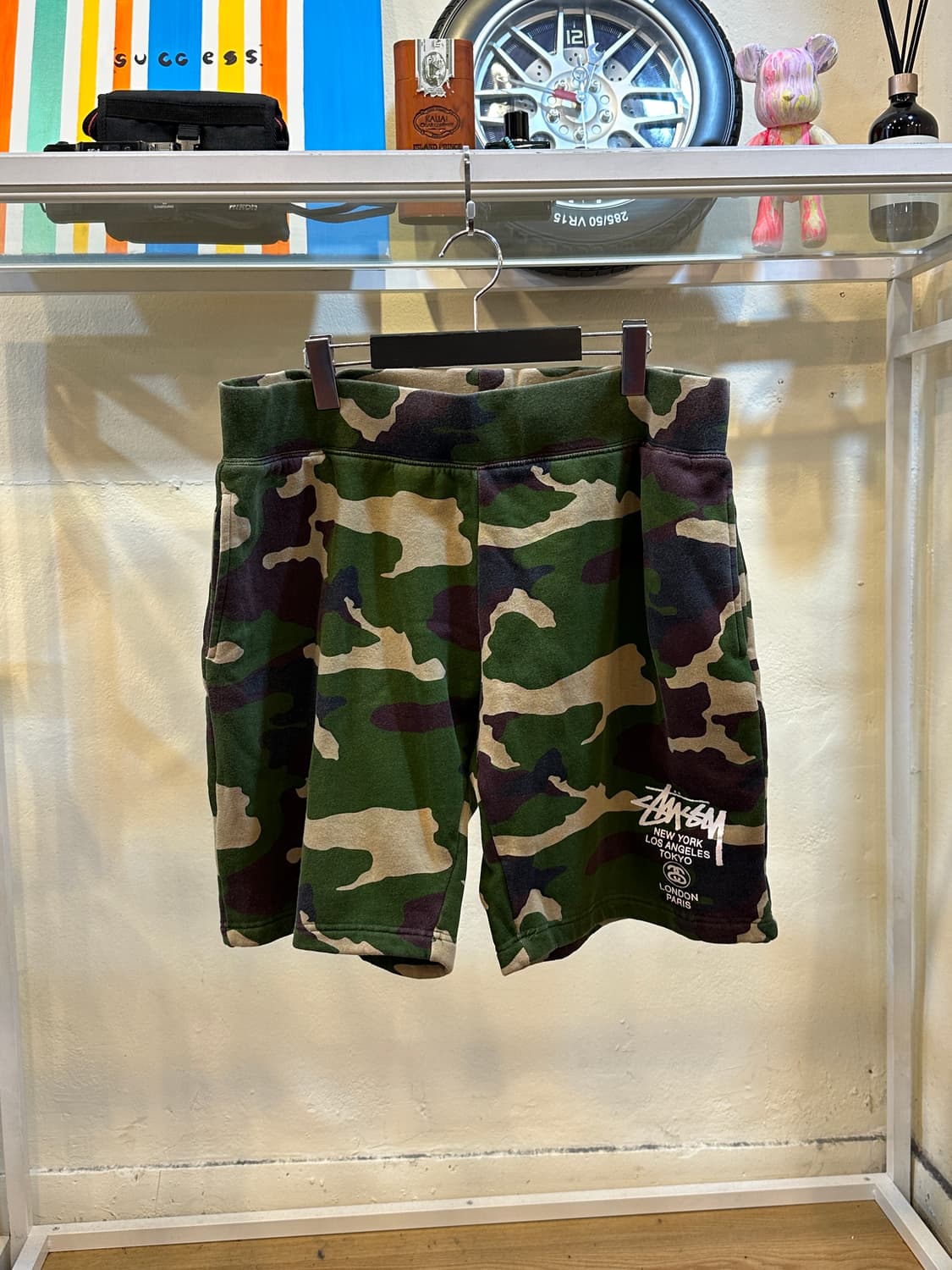 스투시 월드투어 카모플라쥬 스웻 쇼츠 XL 상품이미지1
