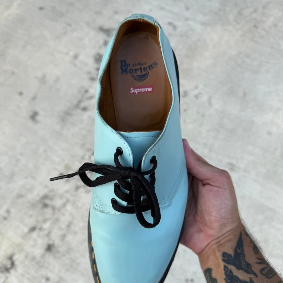 닥터마틴 x 슈프림 1461 3-아이 슈즈 아쿠아 블루 290 상품이미지2