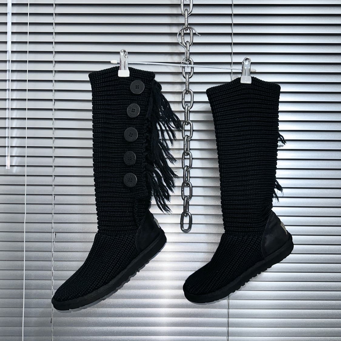 00s 레어 단추 5개 프린지 카디 어그 부츠 상품이미지2