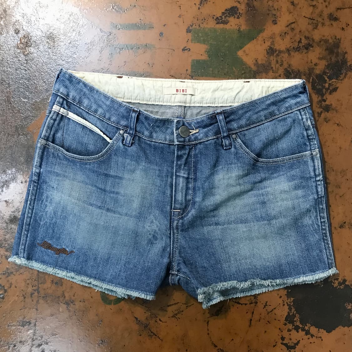 랭글러 중청 데님 핫 팬츠 미니팬츠 허리 29 사이즈 상품이미지3