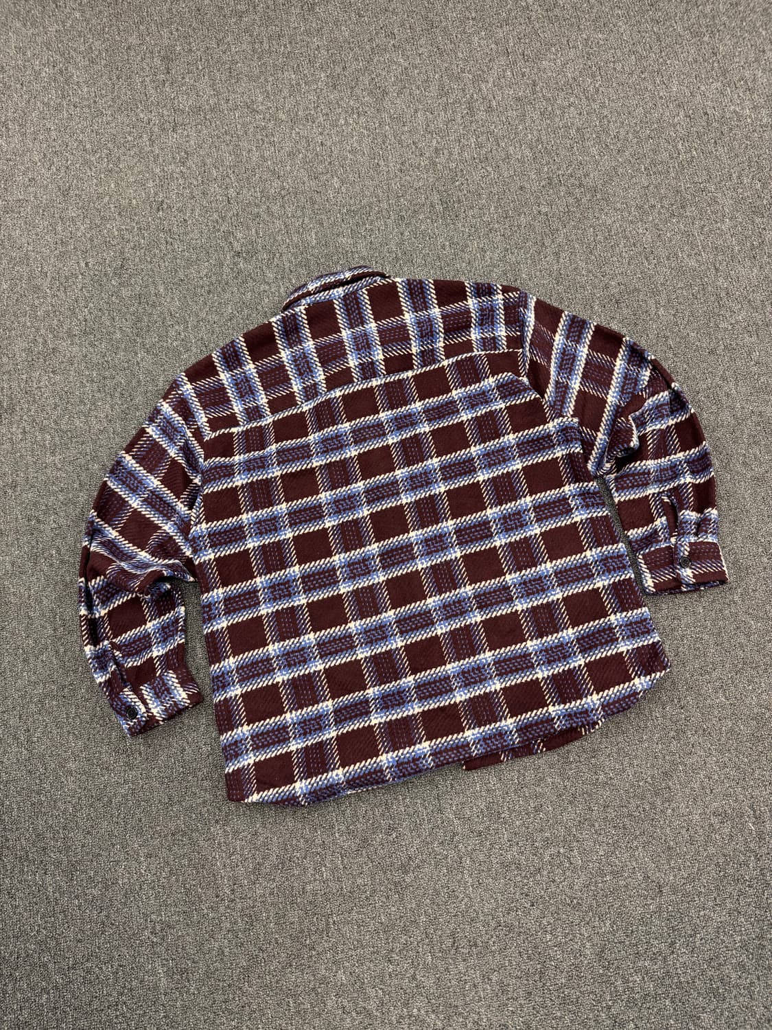 L)WEGO 빈티지 체크패턴 니트 셔츠자켓 상품이미지2