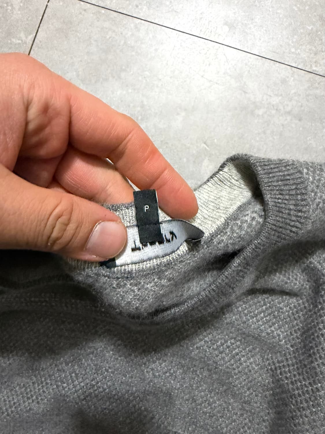 띠어리 캐시미어 100 그레이 빈티지 울 니트  95 size   상품이미지4