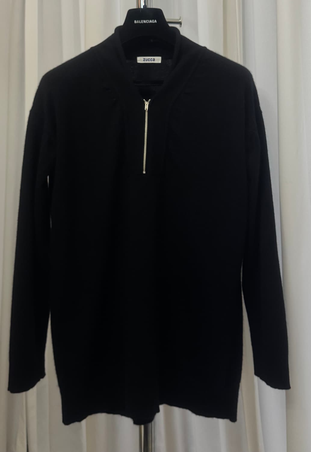 zucca 블랙 하프니트 집업 상품이미지5