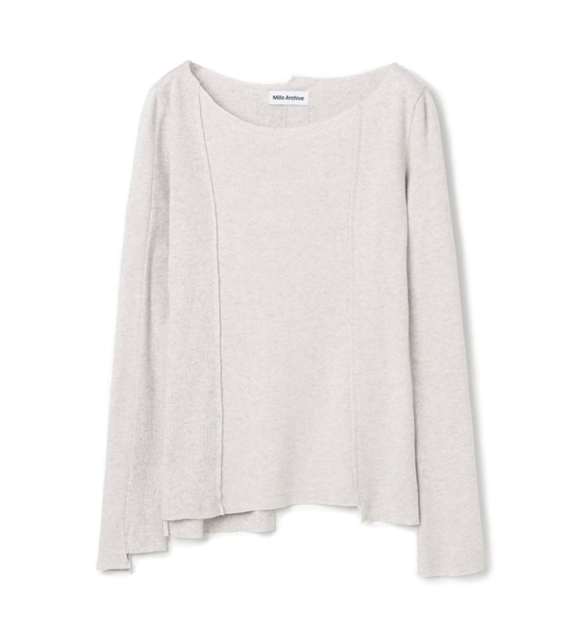 밀로우먼 컷오프 인시전 티셔츠 화이트 멜란지 상품이미지2