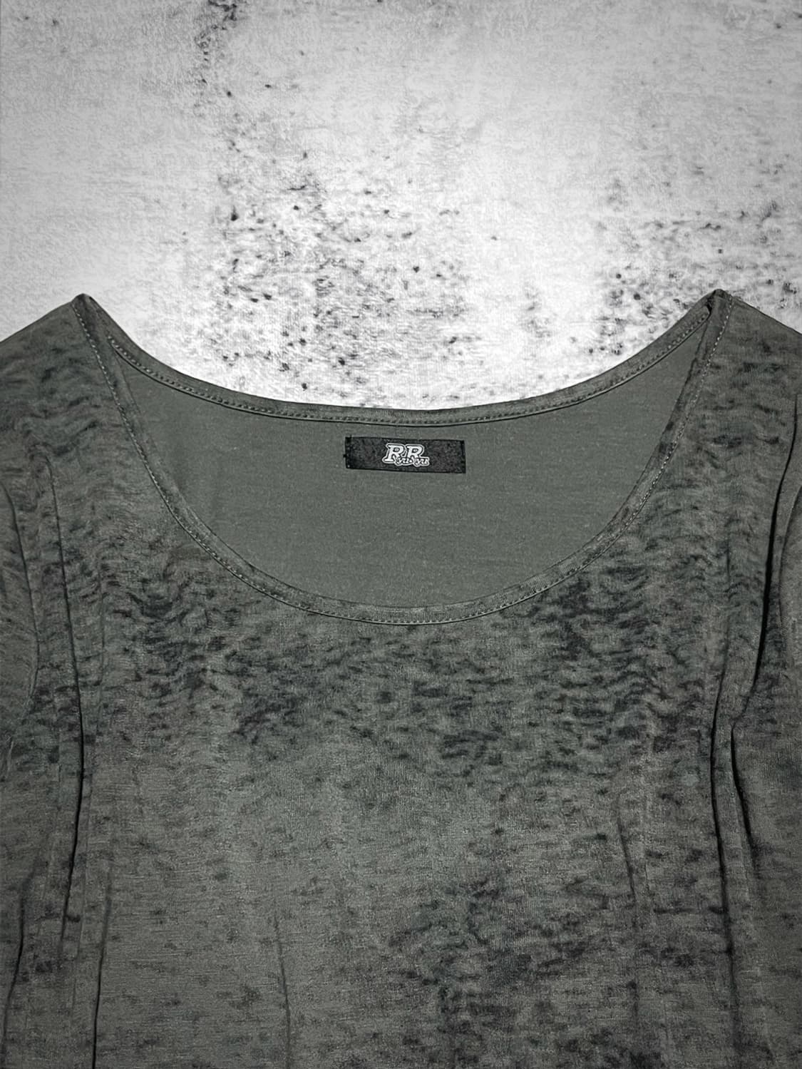 (ryu ryu) y2k grunge u-neck t  상품이미지2