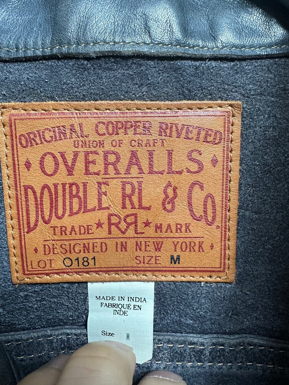 RRL 18SS 인디고 레더 자켓 M 상품이미지3