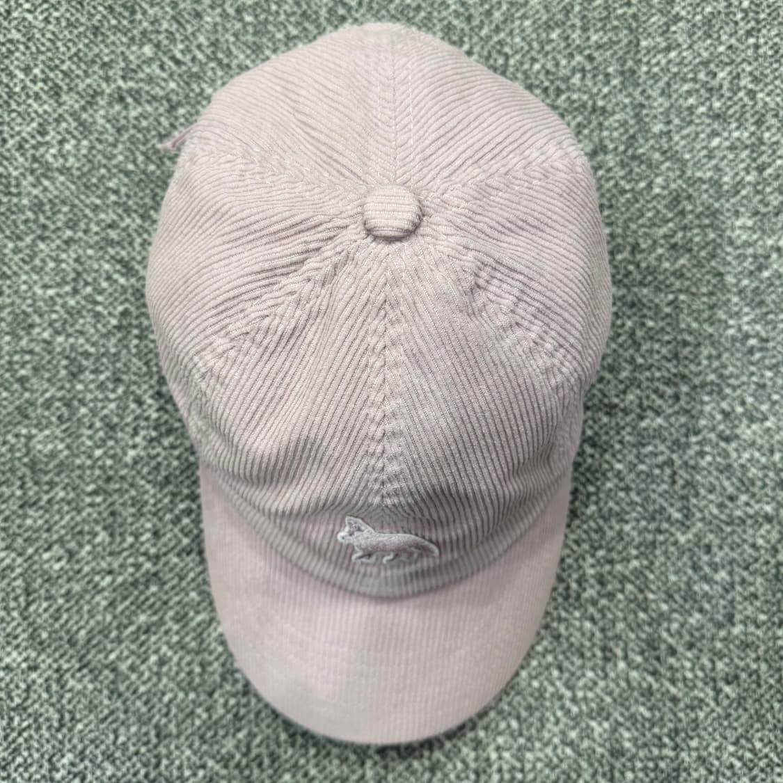 F 메종키츠네 핑크 폭스 코듀로이 볼캡 모자 상품이미지3