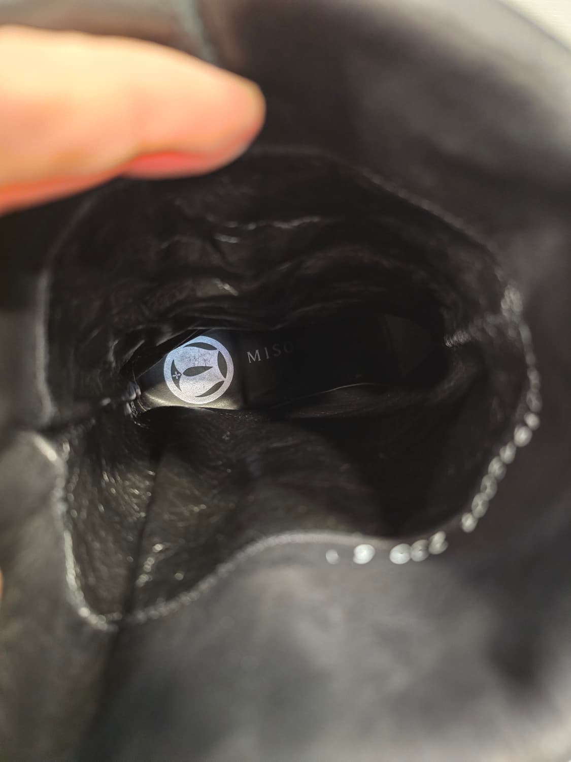 미소페 블랙 셔링 힐 부츠 230 상품이미지6