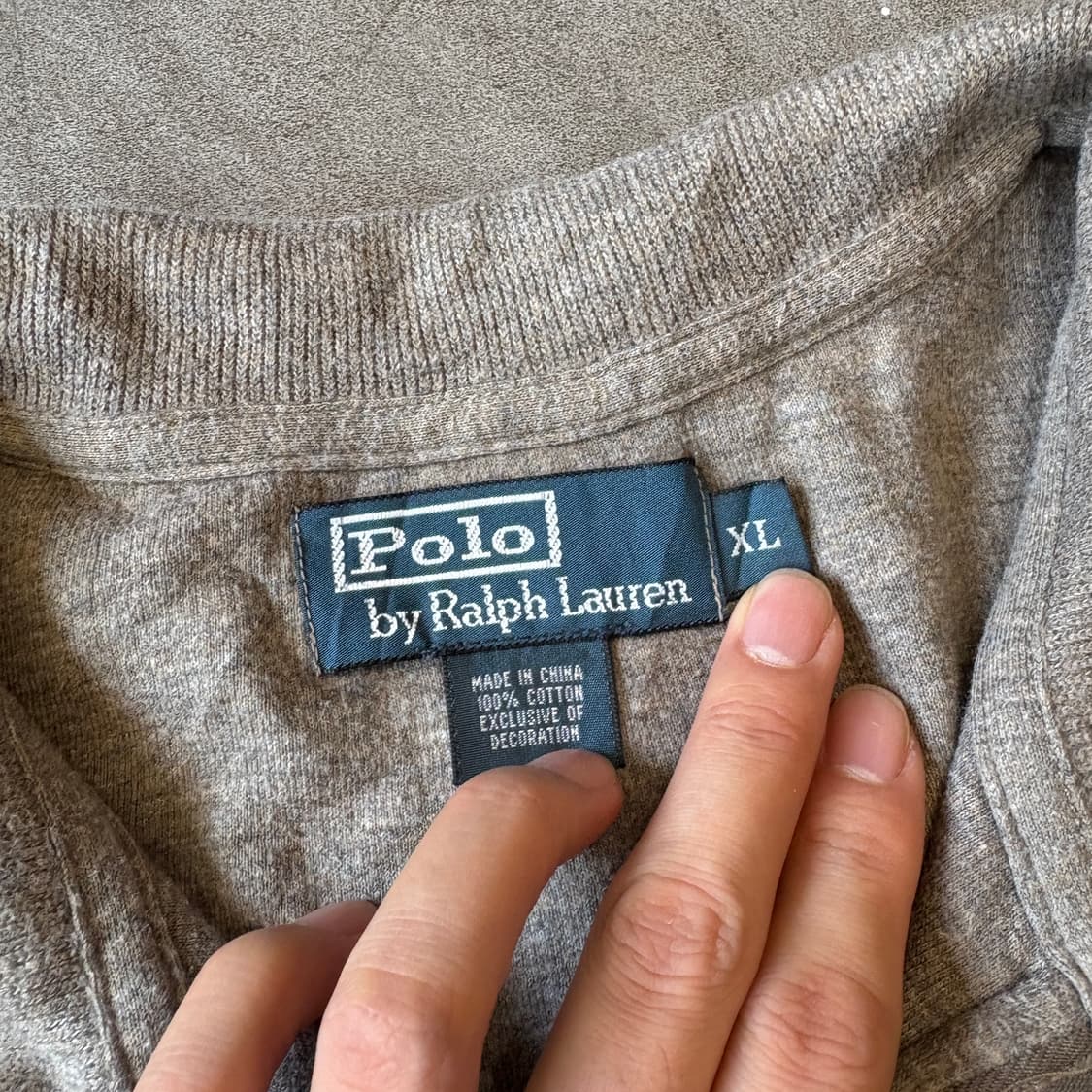 폴로 정품 그레이 반집업 니트 상품이미지5