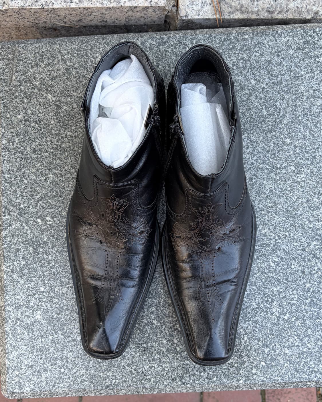 크로스 앵클 레더 부츠  상품이미지5