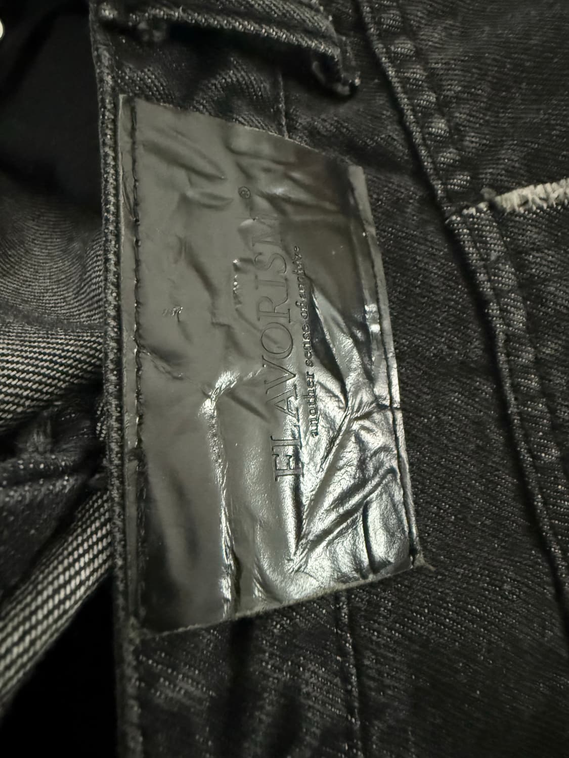 플레이버리즘 컷 오프 블리치 워시드 데님 팬츠 L사이즈 상품이미지5