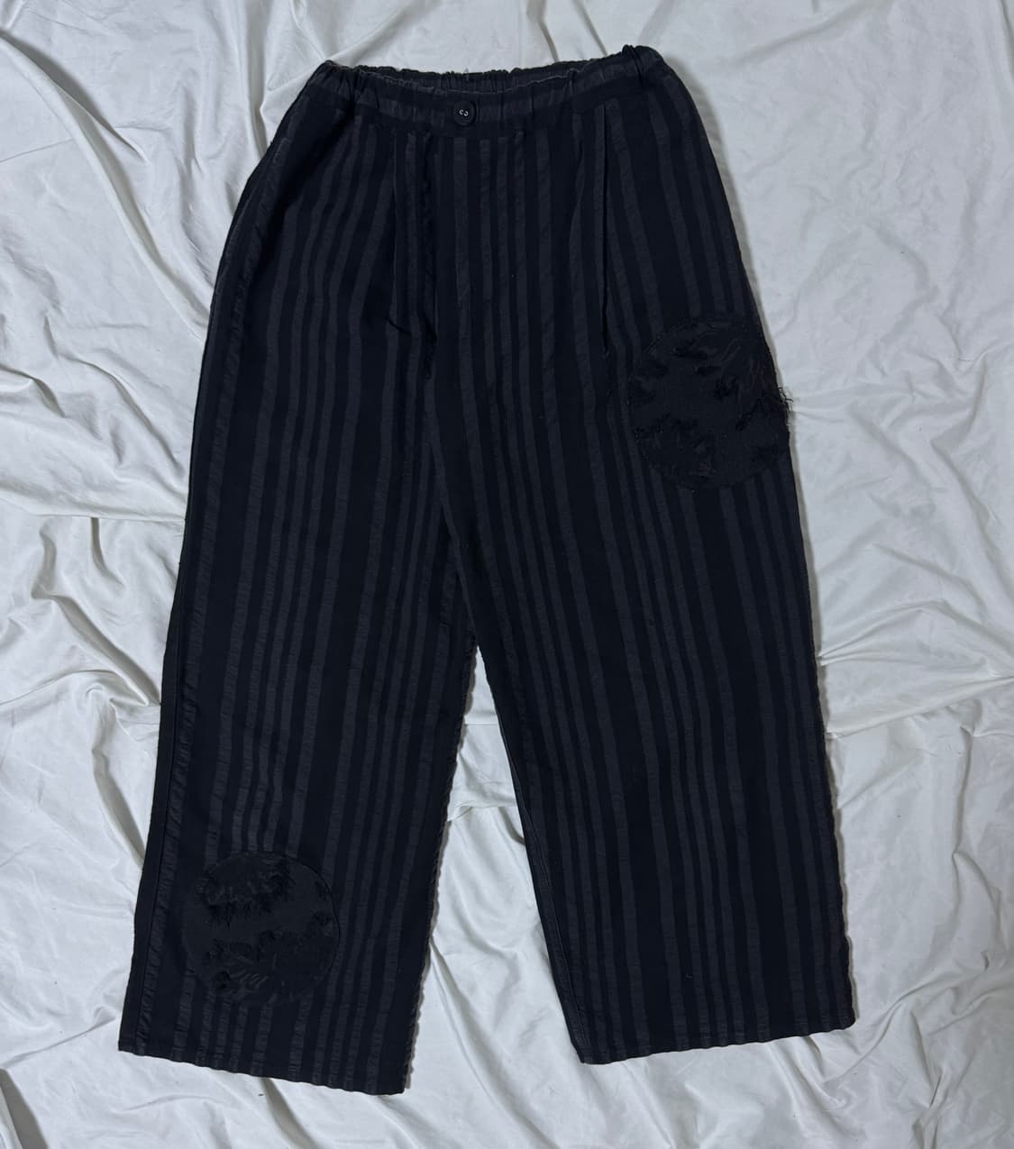 Garcon la raison 패치워크 와이드 크롭 팬츠 아방가르드 상품이미지2