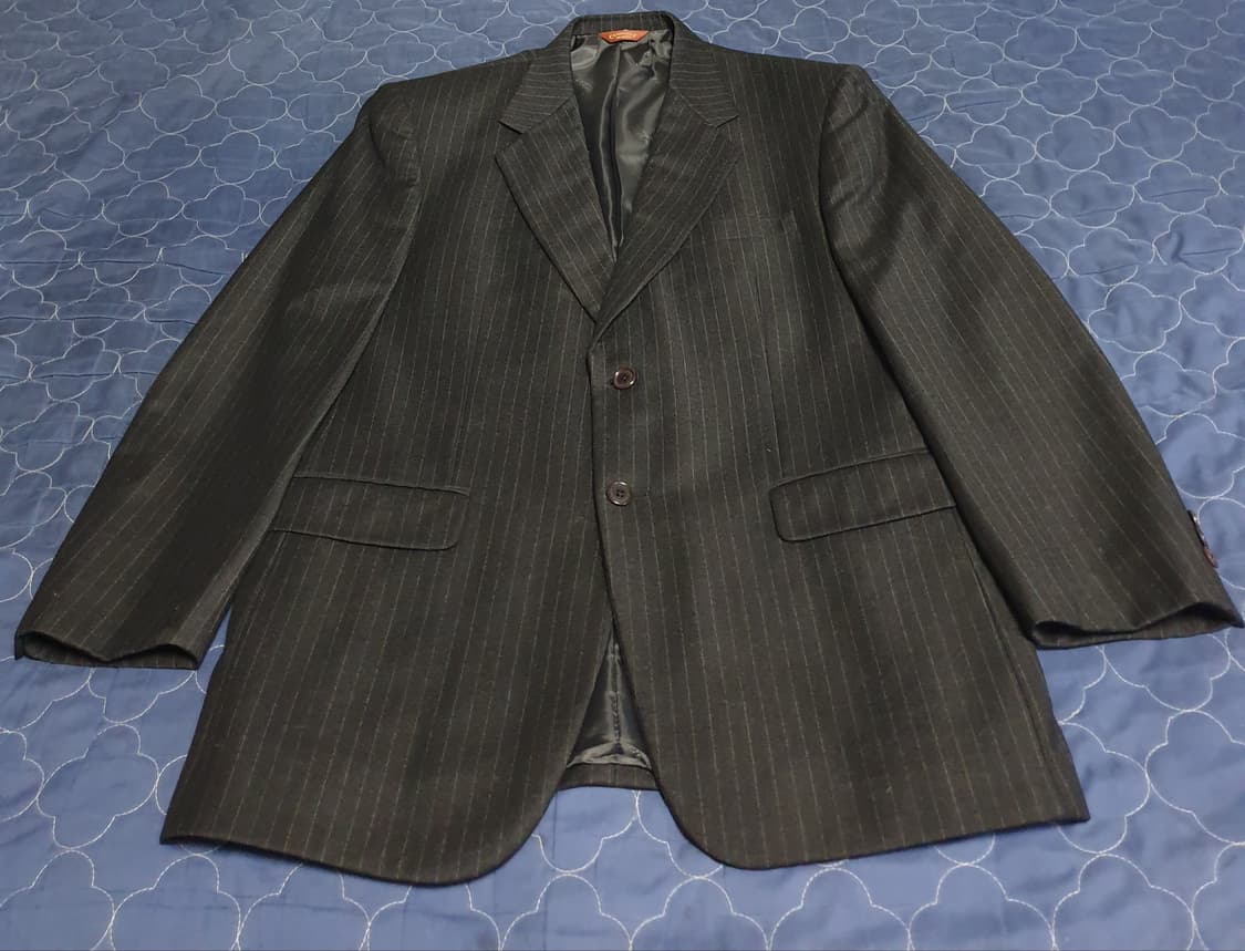 캠브리지 멤버스 캐시미어 울 클래식 스트라이프 블레이저 (100) 상품이미지1