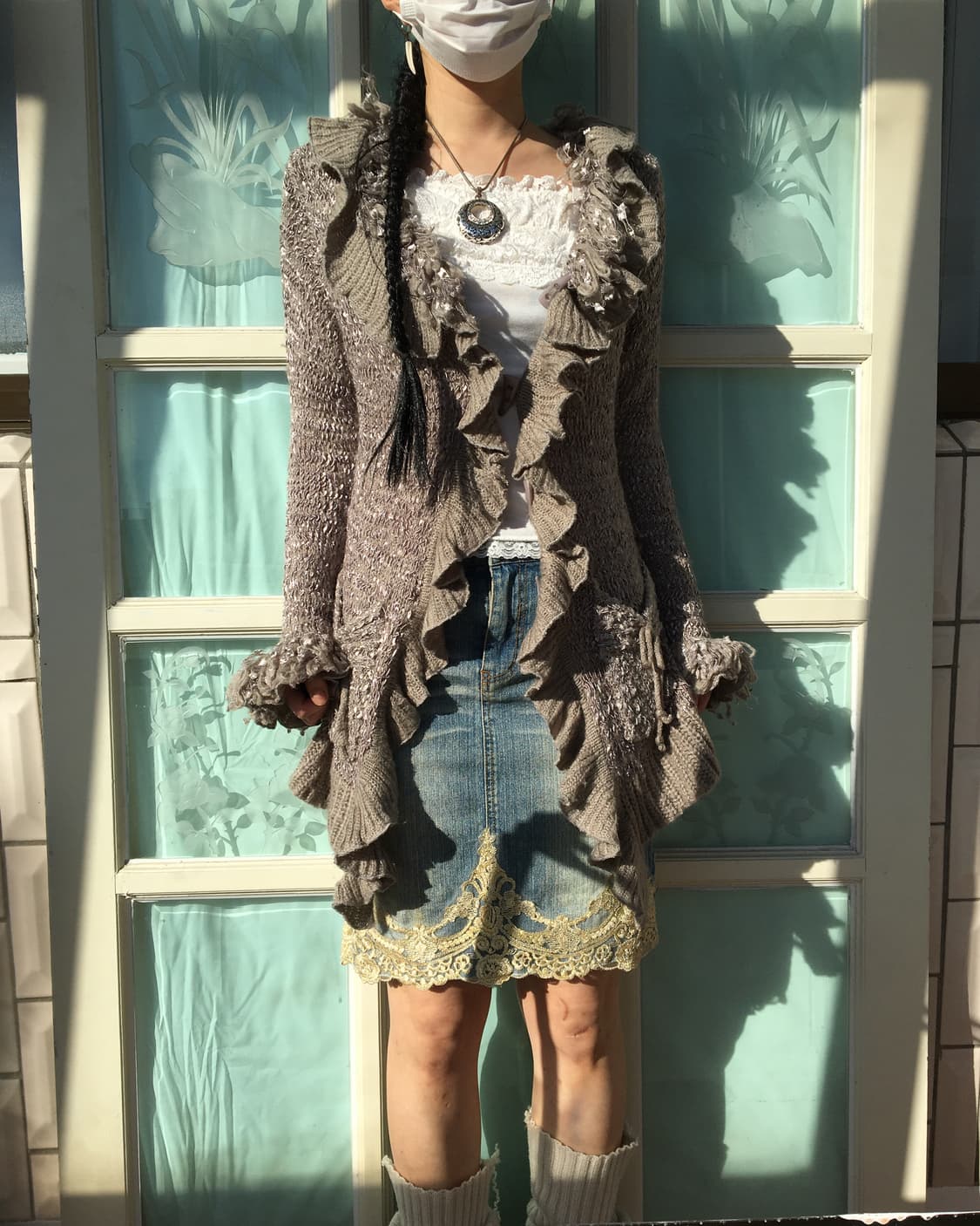 Ruffle point knit cardigan 상품이미지6