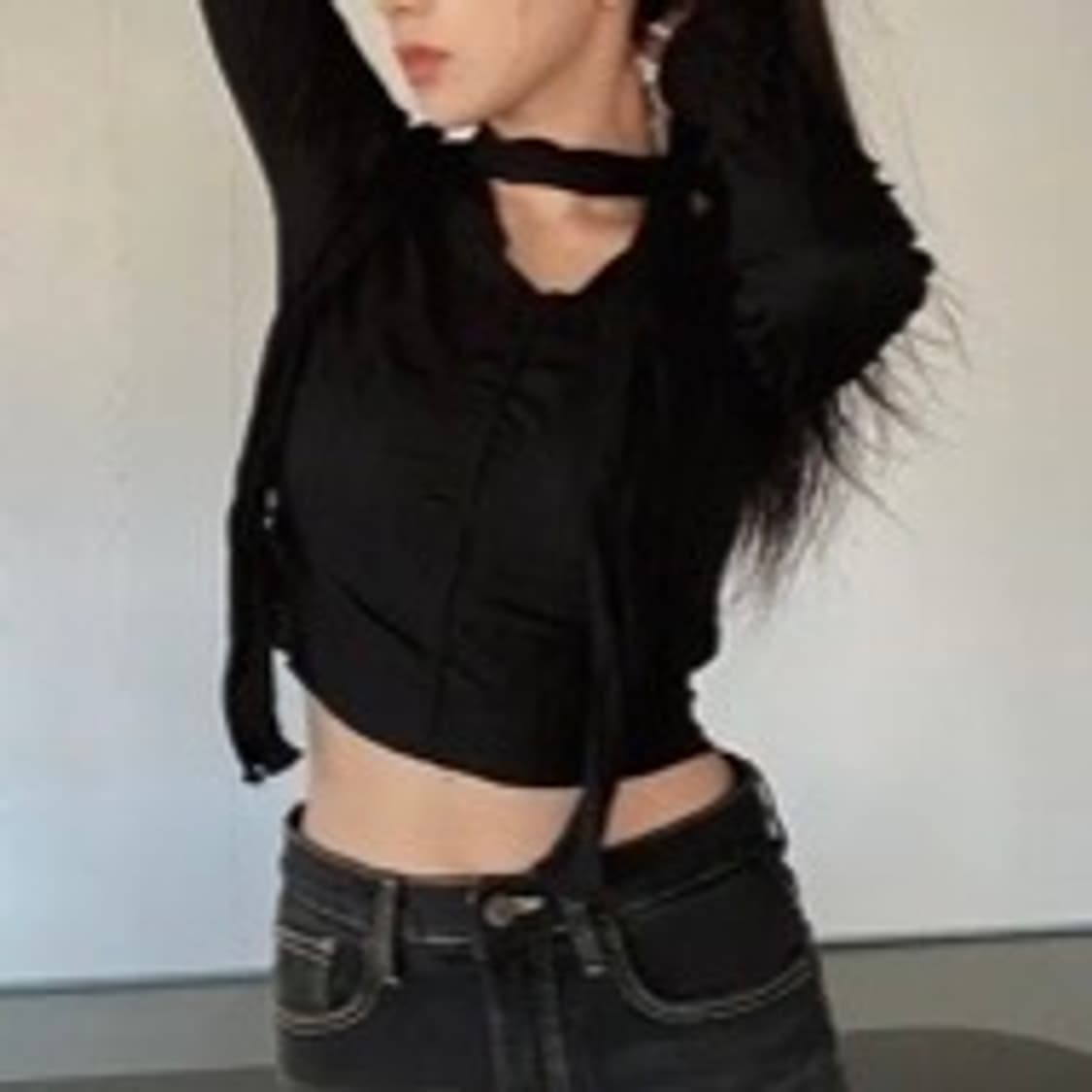 스카프 세트 크롭티셔츠 상품이미지1