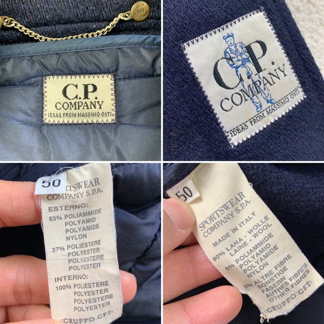 CP컴퍼니 이태리 메이드 2in1 네이비 울 하프코트 상품이미지8