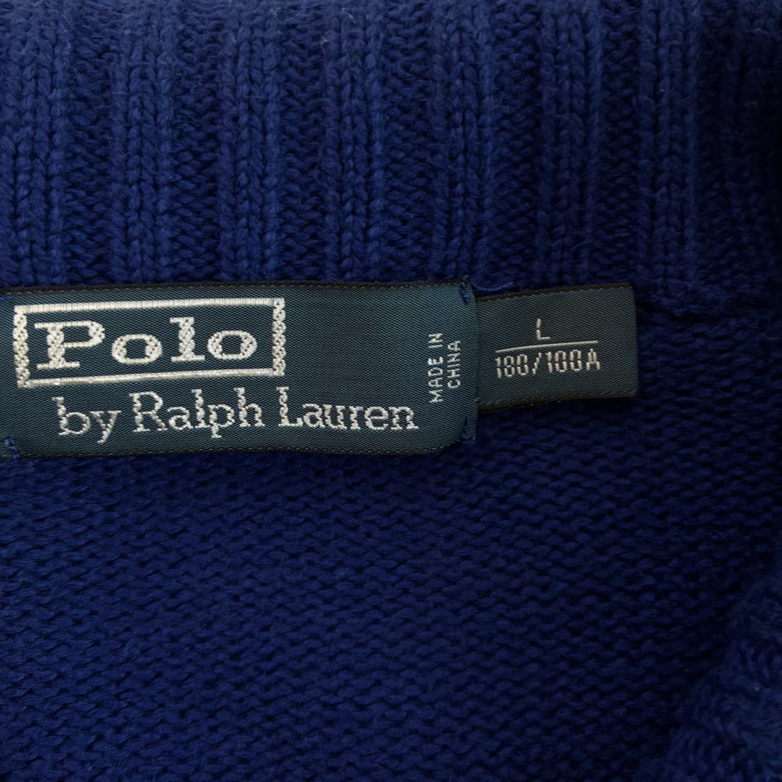Polo  폴로 랄프로렌 자수 코튼 블루 니트집업  상품이미지6