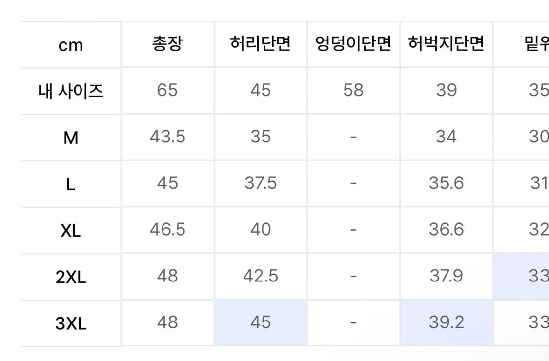 제멋 코스모 밴딩 숏팬츠 2XL 일괄 상품이미지4