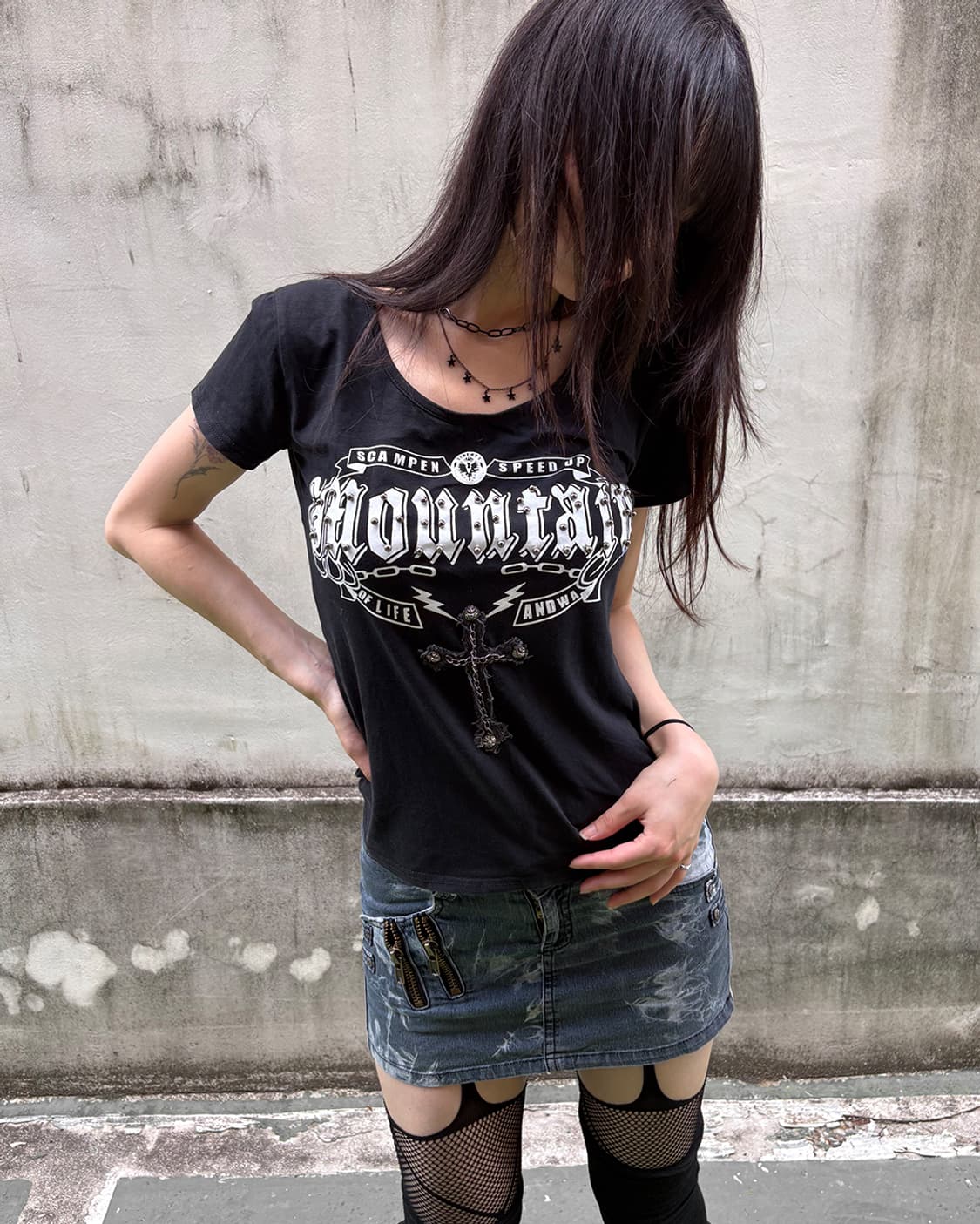 Y2K Rock Skull Graphic Tee 상품이미지3
