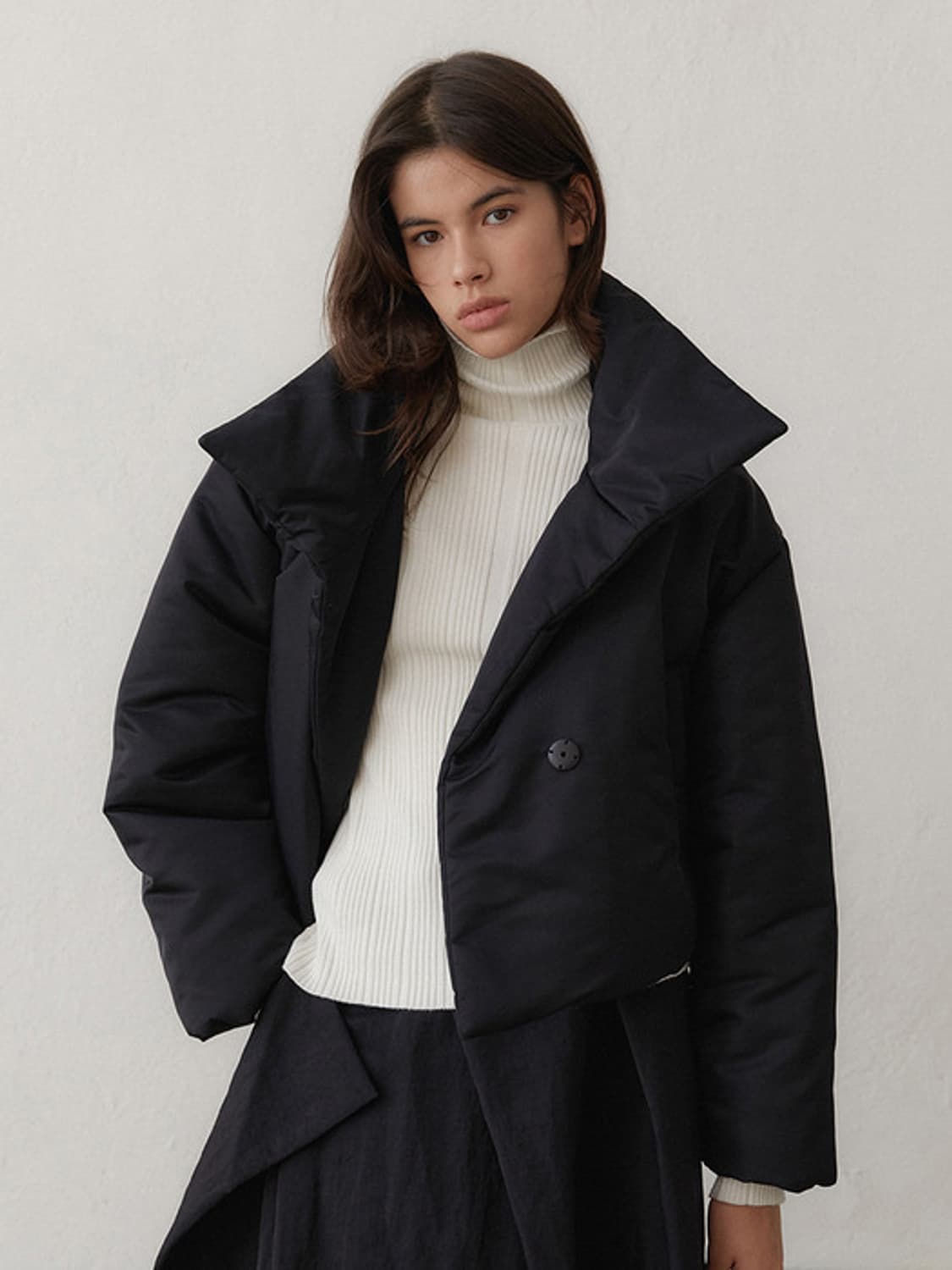 에핑글러 랩 숏패딩 WRAPPED SHORT PADDING 페블블랙 상품이미지5