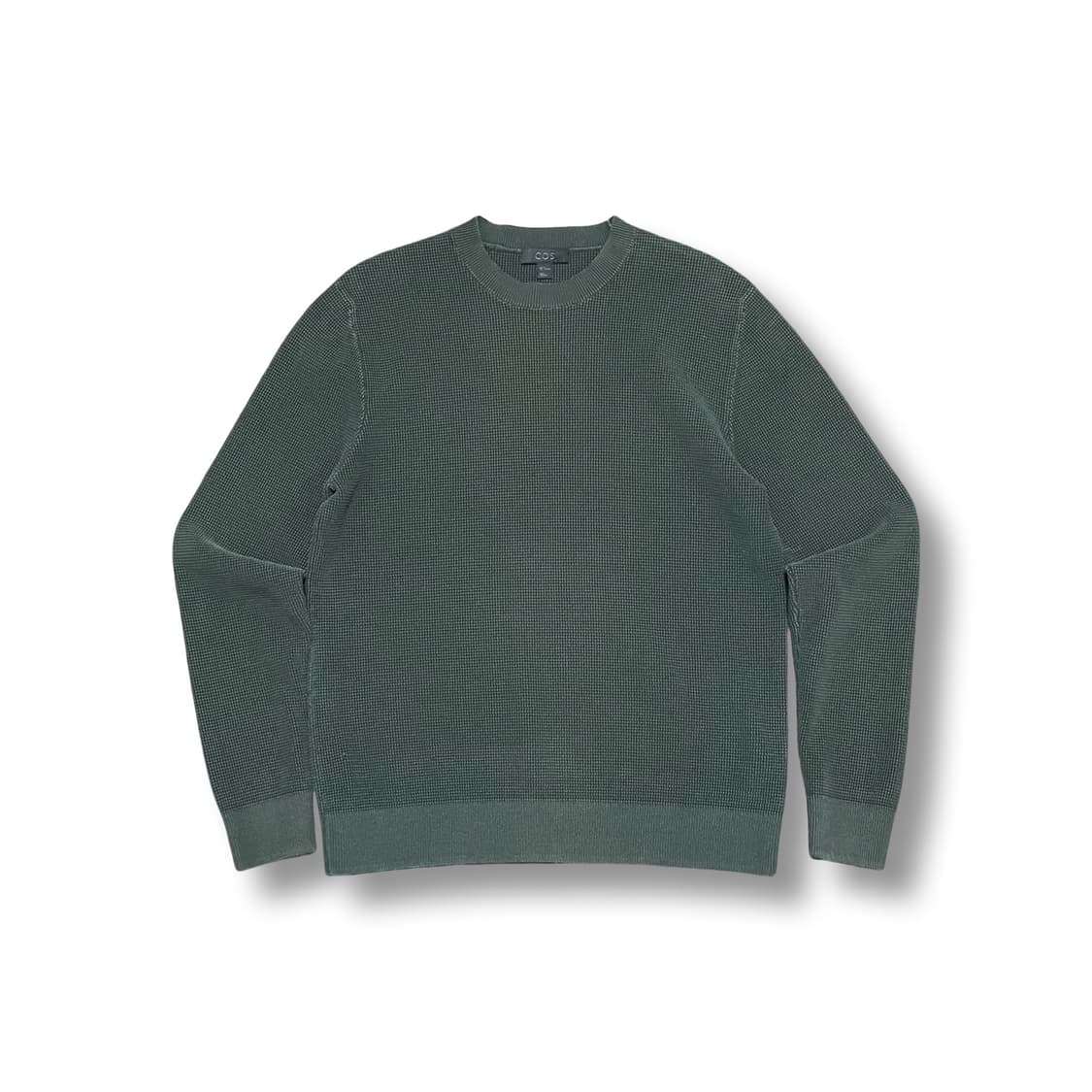 [M] COS 와플 니트 스웨터 카키 상품이미지1