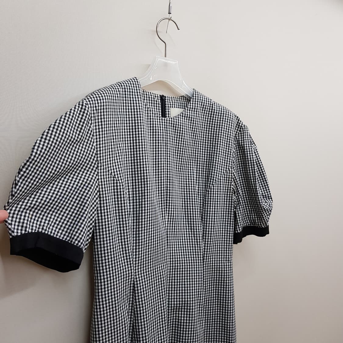 앤유 포지타노 깅엄 체크 원피스 2사이즈 상품이미지4