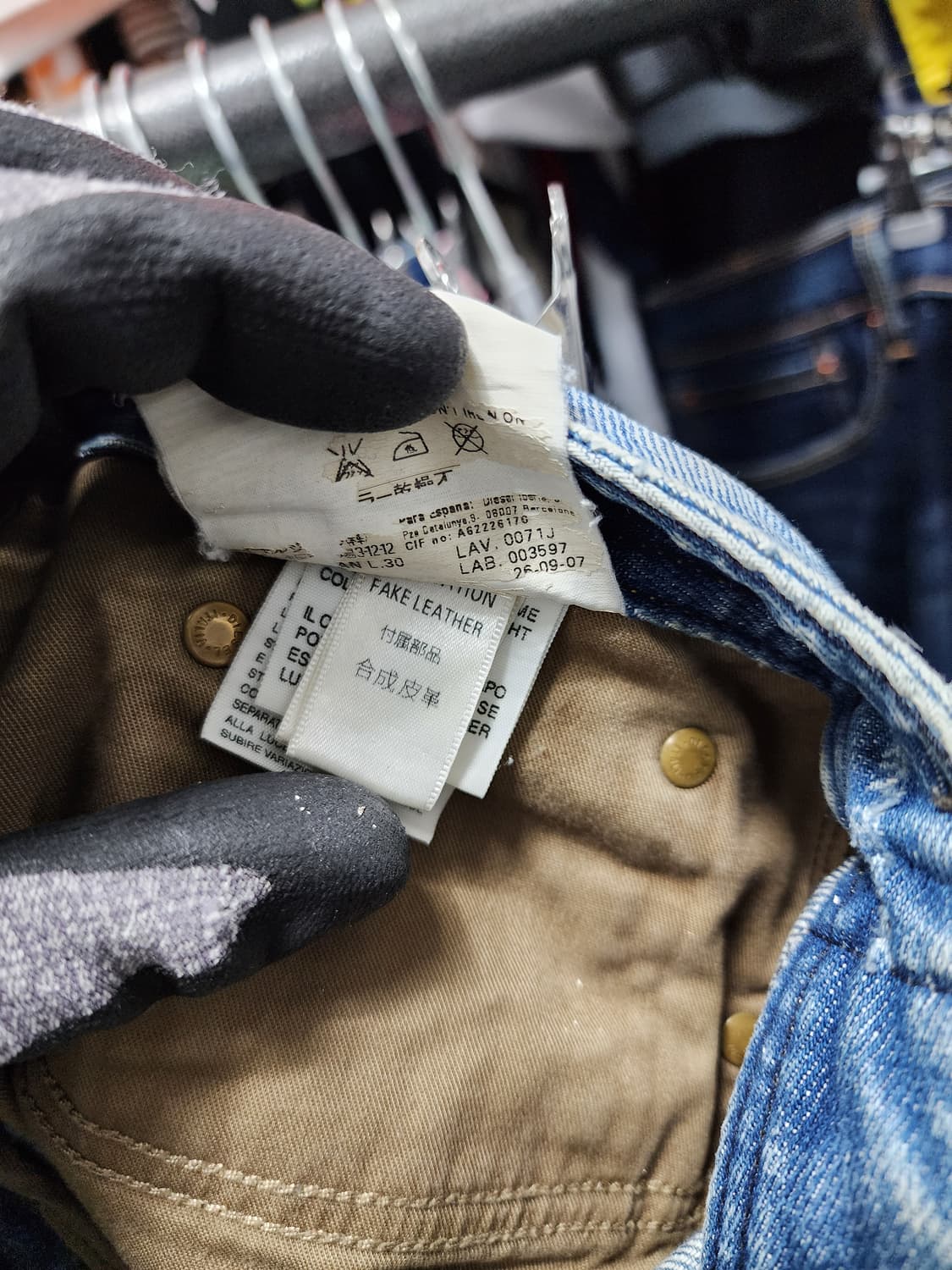 90s 디젤 이태리 데미지 워싱 부츠컷 나팔바지 상품이미지8