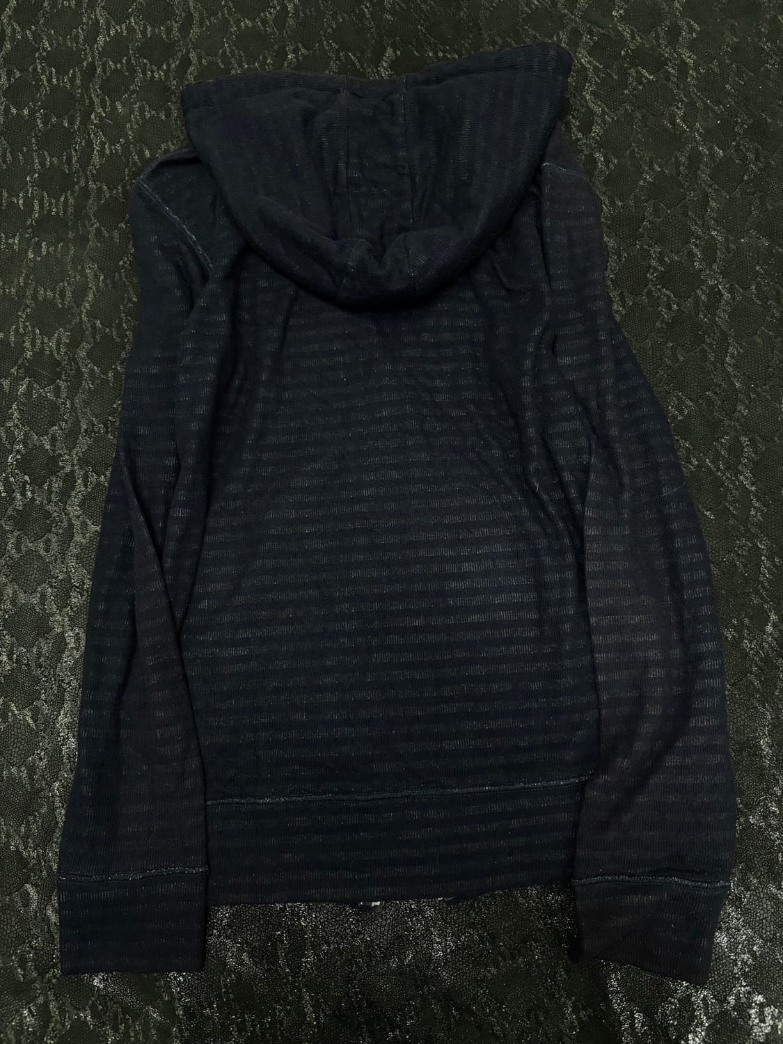 “Vintage” Navy&stipe reversible Hoodie 2 상품이미지8