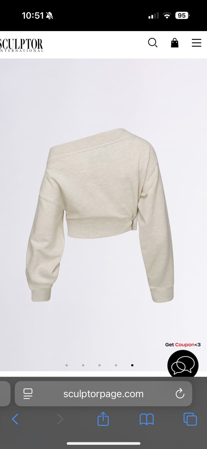 스컬프터 숄더 Off-Shoulder Cropped Sweatshirt 상품이미지3