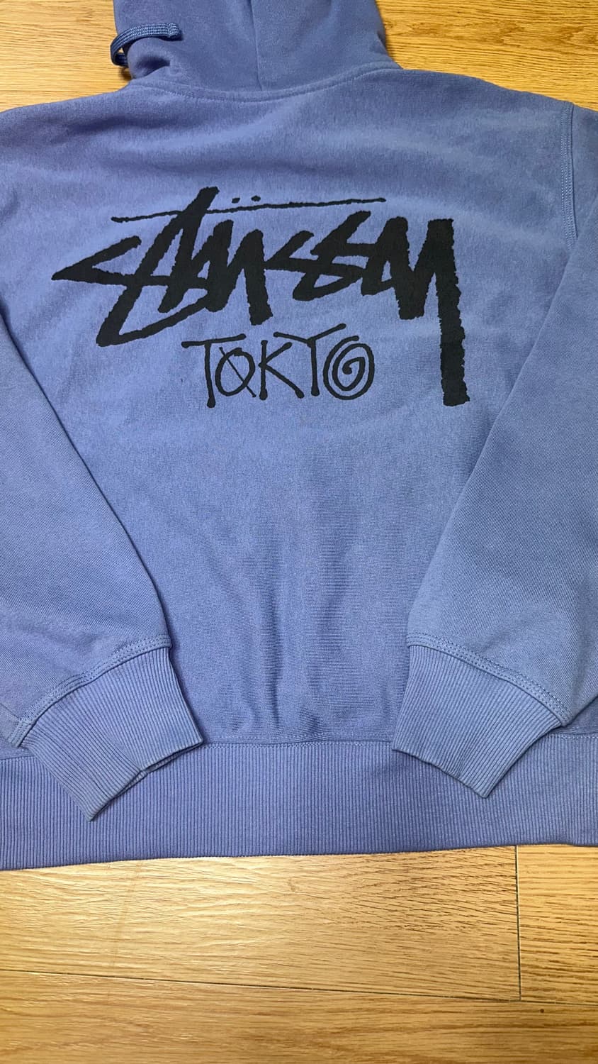 M) 스투시 스탁 도쿄 챕터 후드 집업 스톰 하늘색 상품이미지10