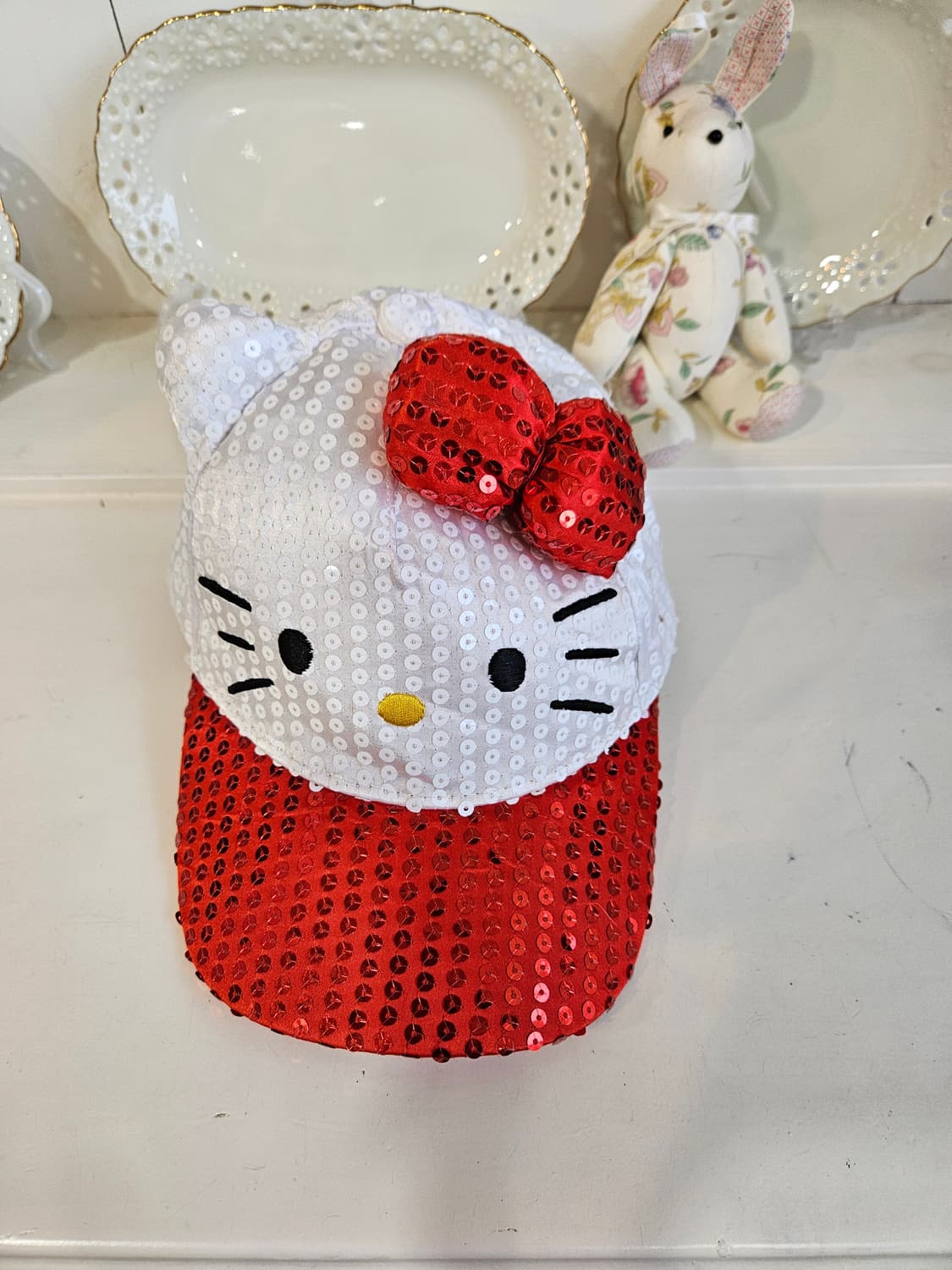 Sanrio(산리오) 헬로키티 스팽글 귀달이 캡모자 상품이미지1