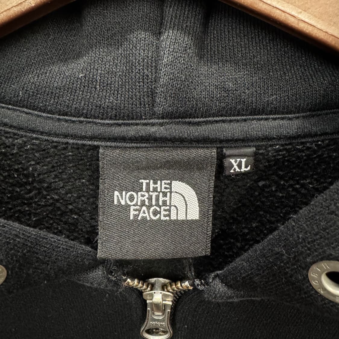 노스페이스 후드 집업 전후면 스퀘어 로고 포인트 블랙 상품이미지7