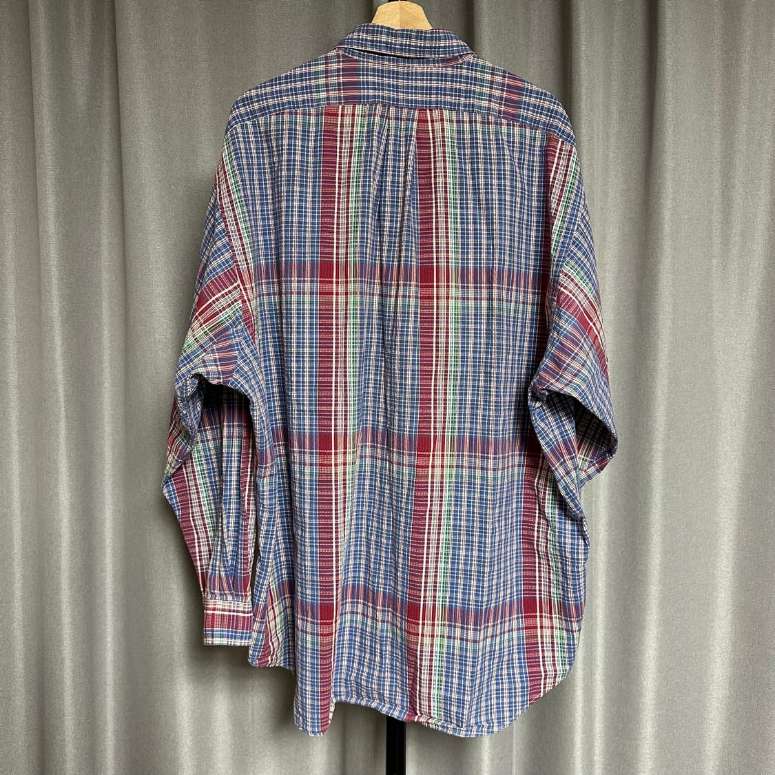 빈티지 90s 폴로 랄프로렌 시어서커 빅셔츠 XL 상품이미지2