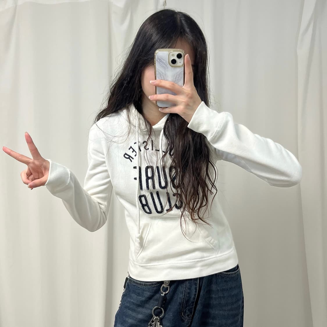 Hollister white hoodie 상품이미지2