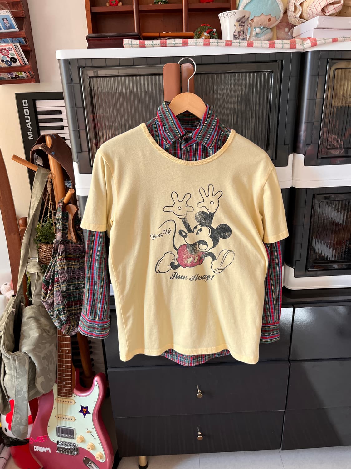 빈티지 미키 체크셔츠 세트 상품이미지5