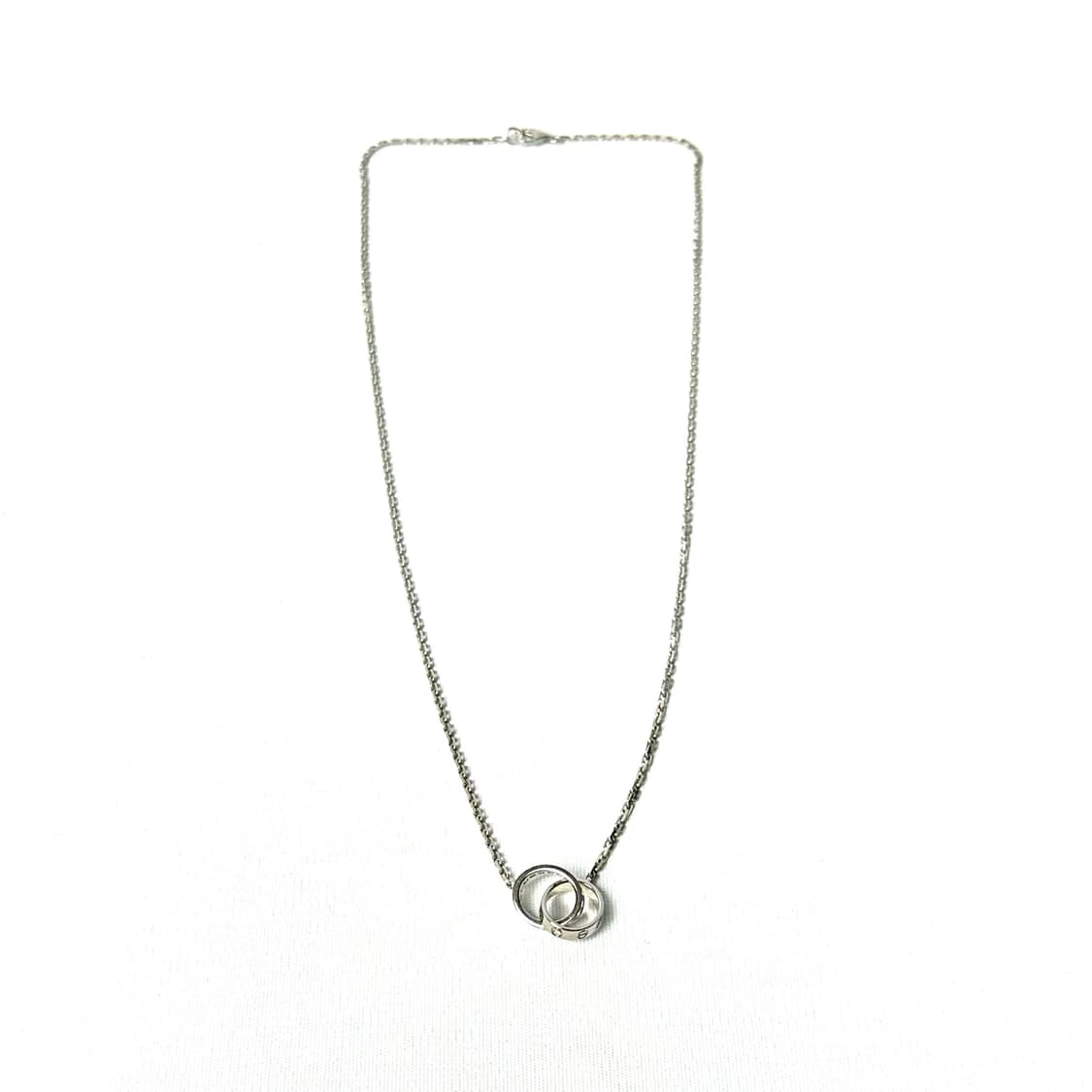 [S급] 까르띠에 18K화이트골드 베이비 러브 네크리스 목걸이 상품이미지4