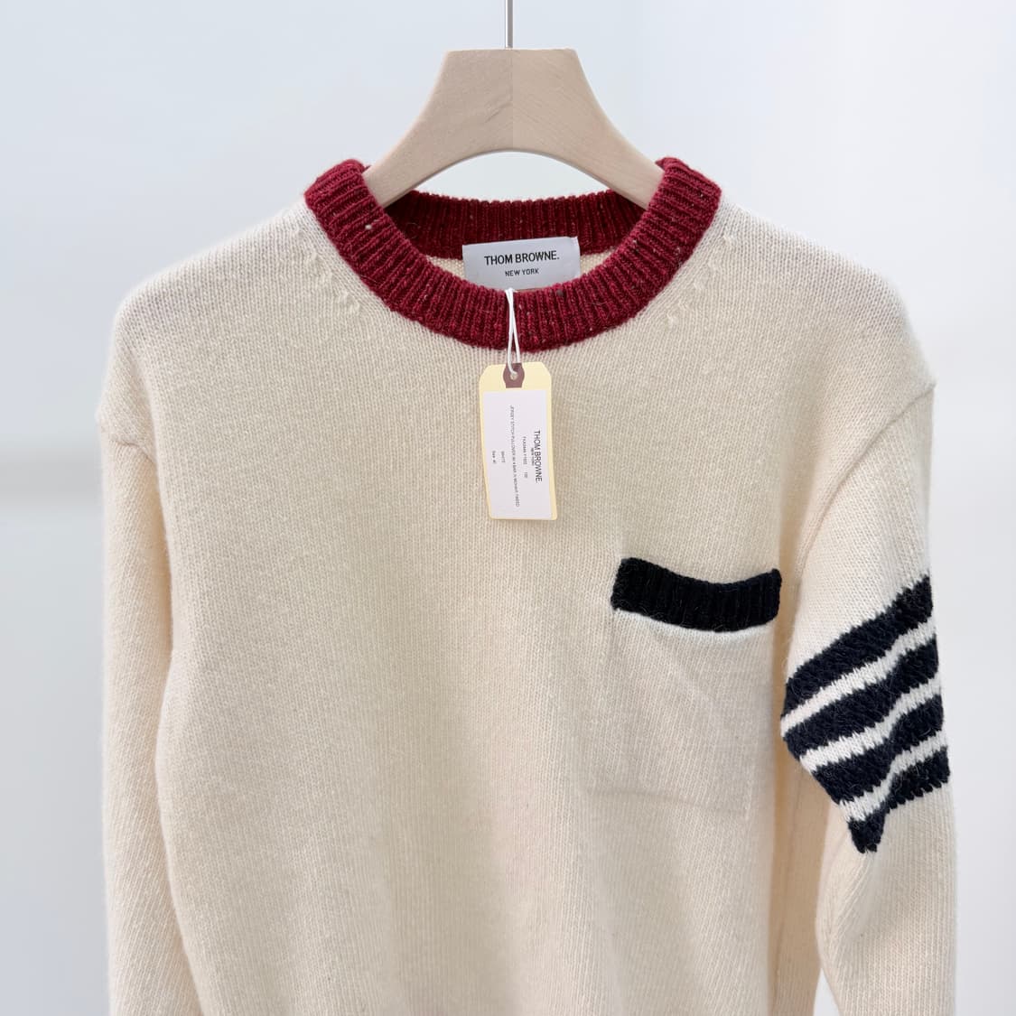 [미사용/40] 톰브라운 사선완장 여성 모헤어 트위드 니트 상품이미지3