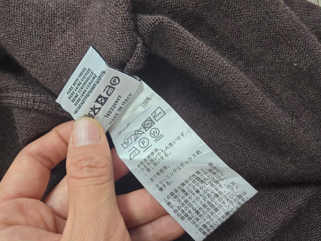 빔즈 정품 메리노울100% 카라 가디건 브라운 상품이미지9