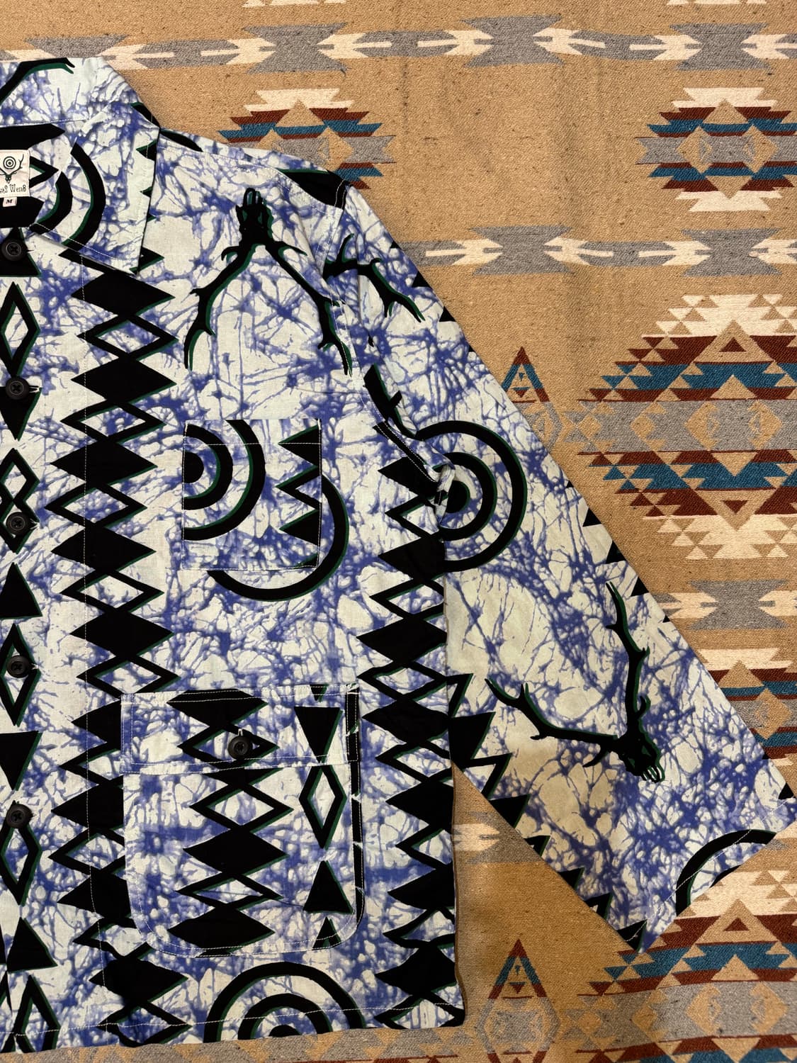 [M] South2 West8 남이서팔 바틱 프린트 헌팅 셔츠  상품이미지4