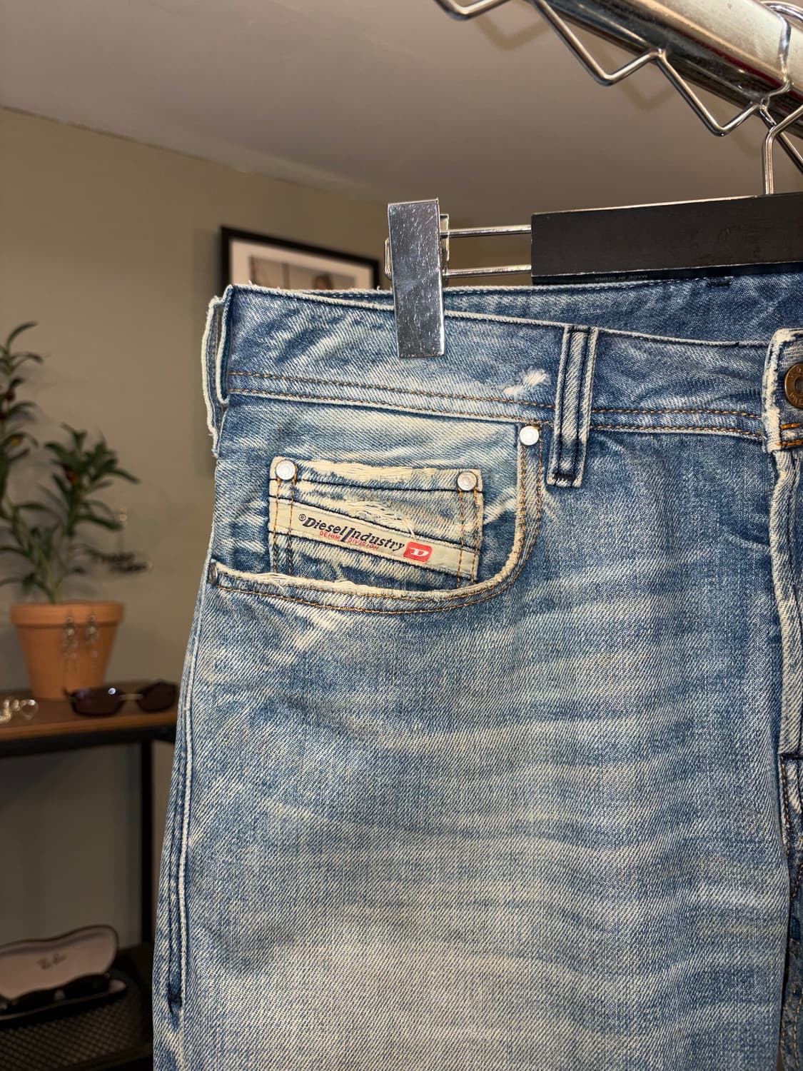 00’s Diesel zatiny denim boots cut 상품이미지5