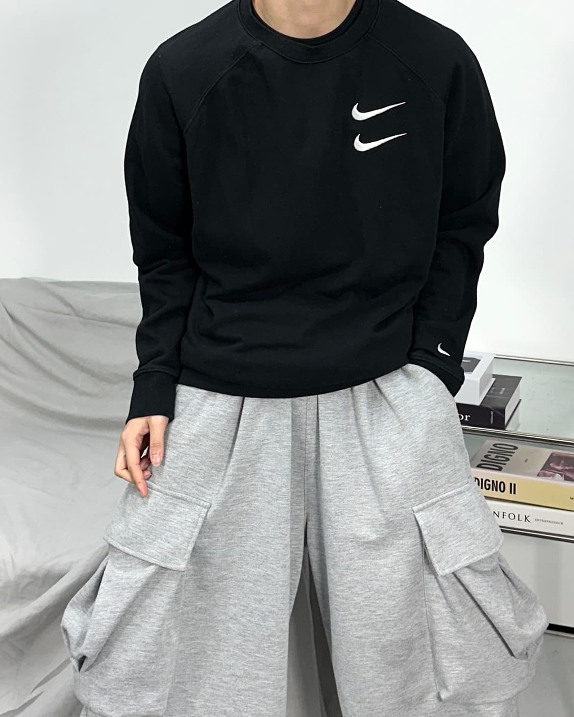 나이키 NSW 더블스우시 맨투맨 L 상품이미지2