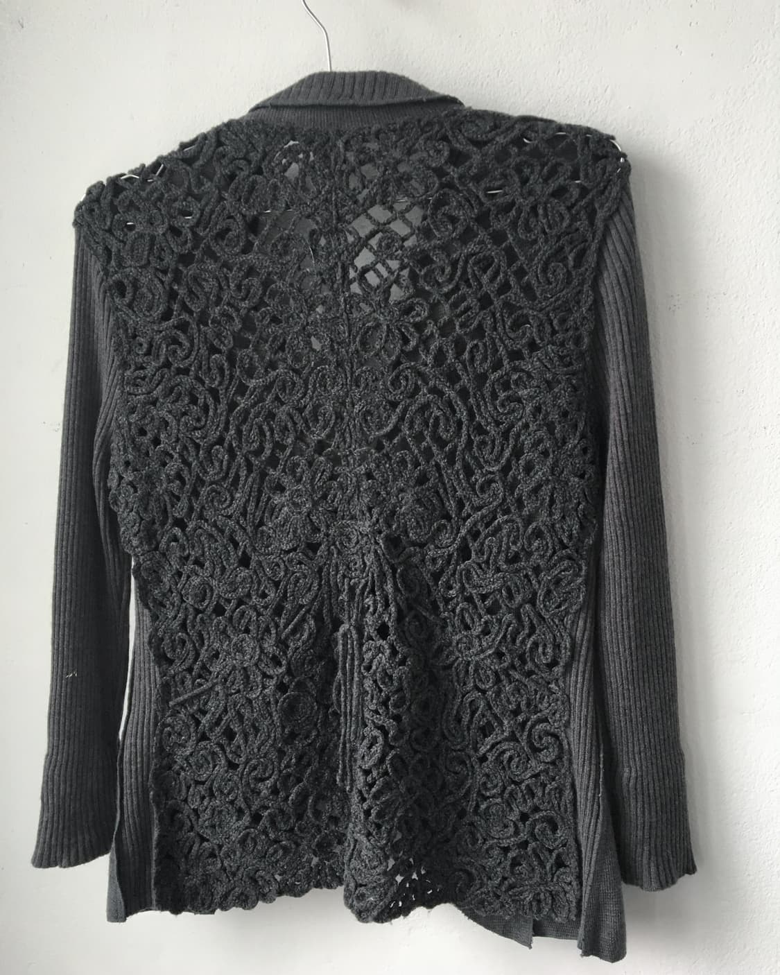 Back crochet point knit jacket 상품이미지2